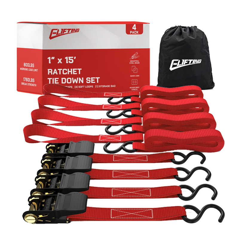 1 ″ x 15 ″ ratchet-slips-down-sæt （4-pack）